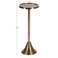 Kate And Laurel Sanzo Bohemian Side Table, 9 X 9 X 23, Gold, Decorative Pedestal End Table For Display And Storage -Safavieh Furniture 31p8JJ6QKpL