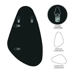 WOODWORTH Irregular Mirror Decor For Living Room Bedroom Entryway, Wall Mounted Frameless 20 X 33 Inch Mirror For Wall Decor (Triangle) -Safavieh Furniture 31pG8Bam83L