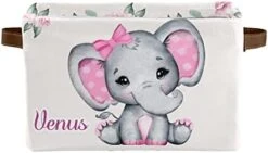 Pink Floral Hedgehog Girl Personalized Large Storage Box For Toy,Bathroom,Nursery,Home Kitchen Shelves,Custom Closet Decorative Storage Bins 2 Pack -Safavieh Furniture 31peHEES7zL. AC