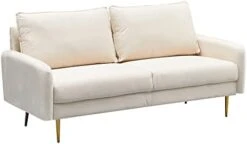 INSTORY Velvet Sofa Set Modern Sofa & Loveseat Set 2 Piece Tufted Couch Set With Metal Legs For Living Room, Office, Bedroom - Ginger 24 INSTORY Velvet Sofa Set Modern Sofa & Loveseat Set 2 Piece Tufted Couch Set With Metal Legs For Living Room, Office, Bedroom - Ginger -Safavieh Furniture 31pecFiKAZL. AC 1
