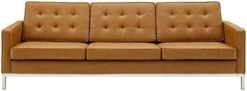 Modway Loft Tufted Button Faux Leather Upholstered Sofa In Silver Tan -Safavieh Furniture 31pfByCGB3L. AC