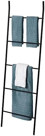 Zenna Home Leaning Wood Ladder-Style Bathroom Spacesaver Storage Shelves, Espresso 8 Zenna Home Leaning Wood Ladder-Style Bathroom Spacesaver Storage Shelves, Espresso - Image 8