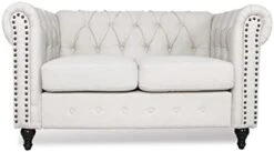 DRNCURN Chesterfield Sofa With Nail-Head For Living Room Office Sofa Set Modern Fabric Sofa Accent Tufted Chairs For Living Room -Safavieh Furniture 31prbZORtRL. AC