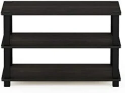 Furinno 14038EX/BK TST No Tools 3-Tier Wide Shoe Storage Rack, Espresso/Black -Safavieh Furniture 31pxcdgUkIL. AC 1