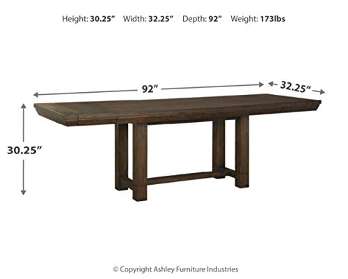 Signature Design By Ashley Dellbeck Rectangular Dining Room Extending Table, Dark Brown 3 Signature Design By Ashley Dellbeck Rectangular Dining Room Extending Table, Dark Brown - Image 3