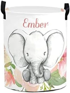 Cute Jungle Animals Personalized Laundry Basket Clothes Hamper With Handles Waterproof,Custom Collapsible Laundry Storage Baskets For Bedroom,Bathroom Decorative Large Capacity -Safavieh Furniture 31q21i2jnKL. AC