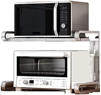 LUCBEI Microwave Oven Rack 304 Stainless Steel Kitchen Storage Rack For Microwave Oven Rack, Desktop Electric Rice Cooker Special Support, Adjustable Height Kitchen Storage Rack 5 LUCBEI Microwave Oven Rack 304 Stainless Steel Kitchen Storage Rack For Microwave Oven Rack, Desktop Electric Rice Cooker Special Support, Adjustable Height Kitchen Storage Rack - Image 5