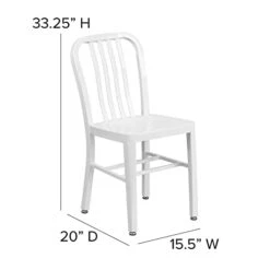 Flash Furniture Gael Commercial Grade 2 Pack White Metal Indoor-Outdoor Chair 17 Flash Furniture Gael Commercial Grade 2 Pack White Metal Indoor-Outdoor Chair -Safavieh Furniture 31qBMTBjrfL