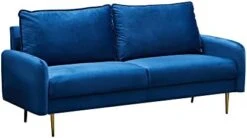 INSTORY Velvet Sofa Set Modern Sofa & Loveseat Set 2 Piece Tufted Couch Set With Metal Legs For Living Room, Office, Bedroom - Ginger 22 INSTORY Velvet Sofa Set Modern Sofa & Loveseat Set 2 Piece Tufted Couch Set With Metal Legs For Living Room, Office, Bedroom - Ginger -Safavieh Furniture 31qN qoEvlL. AC 1