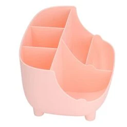 Shanrya Desktop Storage Box, Convenient Storage Meet Demand Cosmetic Storage Box For Living Room Bedroom For Study Bathroom(Pink)