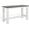 Sunny Designs Carriage House 36" Counter Height Table In White/Dark Brown