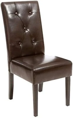 Christopher Knight Home Taylor Bonded Leather Dining Chairs, 2-Pcs Set, Dark Grey -Safavieh Furniture 31rbT92JCzL. AC