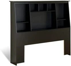 Prepac Full/Queen Tall Slant-Back Bookcase Headboard, Black & 6 Drawer Double Dresser For Bedroom, Black -Safavieh Furniture 31rdoQBbKoL. AC