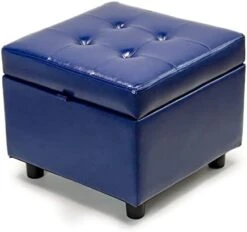 H&B Luxuries Tufted Leather Square Flip Top Storage Ottoman Cube Foot Rest (Black) 24 H&B Luxuries Tufted Leather Square Flip Top Storage Ottoman Cube Foot Rest (Black) -Safavieh Furniture 31s 5iL SL. AC