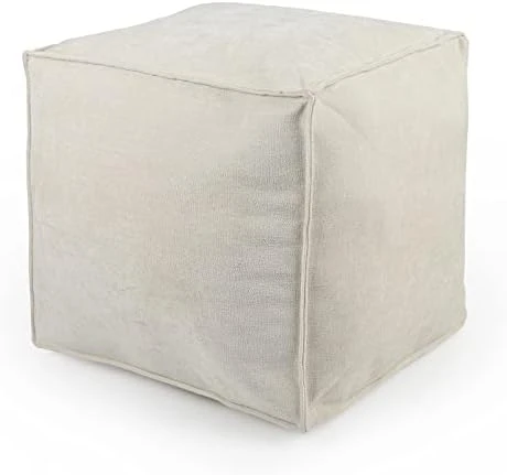 Idee-home Unstuffed Pouf Ottoman Cover, Bean Bag Ottoman Pouf Covers For Living Room Bedroom Floor Storage Pouf Footstools, Square Pouf Cover 11 Idee-home Unstuffed Pouf Ottoman Cover, Bean Bag Ottoman Pouf Covers For Living Room Bedroom Floor Storage Pouf Footstools, Square Pouf Cover - Image 11