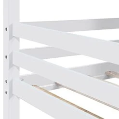 Bellemave Kids Wood House Bed/Twin Size Low Loft Bed With Two Front Windows,for Kids,Teens,Girls,Boys,Antique White -Safavieh Furniture 31sfKVn4r5L