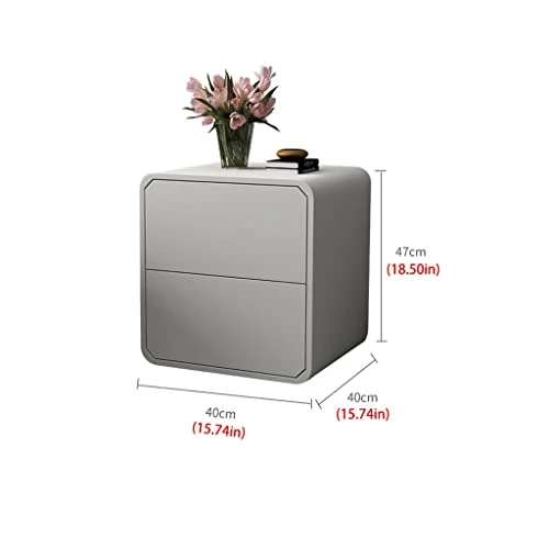 Nightstand Wood Bedside Table Modern Minimalist Storage Cabinet Living Room Bedroom Bedside Shelf Small Cabinet Bedside Table 2 Drawers (light Gray) End Table For Bedroom, Living Room, College Dorm ( 2 Nightstand Wood Bedside Table Modern Minimalist Storage Cabinet Living Room Bedroom Bedside Shelf Small Cabinet Bedside Table 2 Drawers (light Gray) End Table For Bedroom, Living Room, College Dorm ( - Image 2