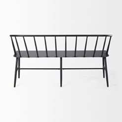 GENERIC Matte Black Iron Accent Bench 59.8" W X 21.7" D 30.3" H 7 GENERIC Matte Black Iron Accent Bench 59.8" W X 21.7" D 30.3" H -Safavieh Furniture 31t1NzbFI7L