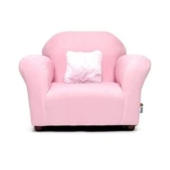 Keet Microsuede Children's Chair, Roundy, Pink -Safavieh Furniture 31t23rdbksL