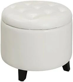 Convenience Concepts Designs4Comfort Round Ottoman, Gray Fabric -Safavieh Furniture 31tKiC00IeL. AC