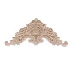 MUXSAM Wood Carved Appliques, 1-Pack Unpainted Furniture Corner Onlay Decals Rose Scroll For Dresser Cupboard Headboard Chest Mirror Ceiling Wall Decor Furniture Decor, 17x17cm/6.69x6.69in