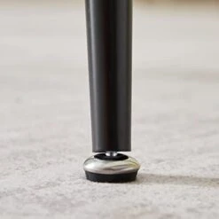 Glass Dining Table - Rectangular Tempered Glass Kitchen Table - Small Modern Glass Dining Room Table For 4 With Solid Metal Black Legs, Coffee Table For Living Room,Office,Small Space 47.2*27.6*29.5" -Safavieh Furniture 31tYqLNt14L