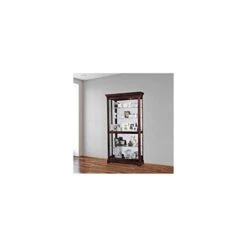 Howard Miller Dublin Curio Cabinet 680-337 – Windsor Cherry Finish Home Decor, Four Glass Shelves, Five Level Display Case With Locking Slide Door & Halogen Light -Safavieh Furniture 31u0vqCdiVL