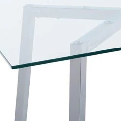 Christopher Knight Home Zavier Tempered Glass Dining Table, Clear / Chrome -Safavieh Furniture 31u34KRysmL