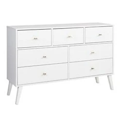 3-Piece Set With 2 Nightstands And 7-Drawer Dresser In White 10 3-Piece Set With 2 Nightstands And 7-Drawer Dresser In White -Safavieh Furniture 31uDw85FmWL