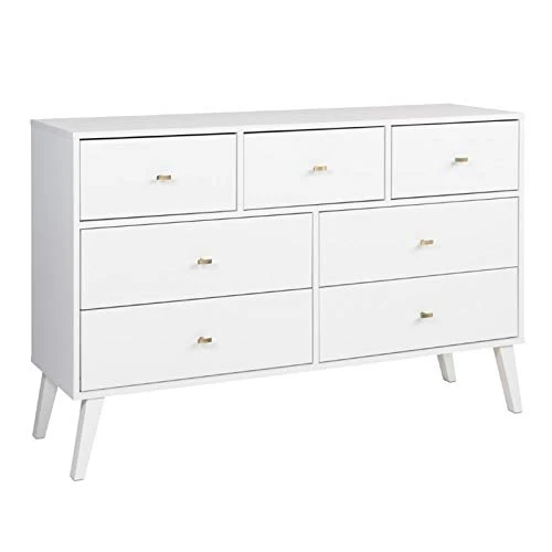 3-Piece Set With 2 Nightstands And 7-Drawer Dresser In White 5 3-Piece Set With 2 Nightstands And 7-Drawer Dresser In White - Image 5