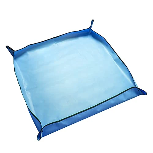 39 X 39 Inch Large Plant Repotting Mat Waterproof Transplanting Mat Pad For Indoor Gardening Succulent Foldable Potting Mat - Garden Mat (Blue) 1 39 X 39 Inch Large Plant Repotting Mat Waterproof Transplanting Mat Pad For Indoor Gardening Succulent Foldable Potting Mat - Garden Mat (Blue)