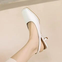 MatureGirl Womens Sandals Fashion Summer Women Sandals Mid Heel Solid Color Back Strap Buckle Casual Style Double Strap Sandals Women Sparkly (Beige, 7.5) -Safavieh Furniture 31udc6CMx3L