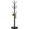 Tenkovic Freestanding Metal Coat Rack Stand, Quartz Base Hall Tree With 12 Hooks, Coat Hanger For Entryway, Hallway (Black)