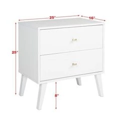 3-Piece Set With 2 Nightstands And 7-Drawer Dresser In White 8 3-Piece Set With 2 Nightstands And 7-Drawer Dresser In White -Safavieh Furniture 31vFYGzYv2L