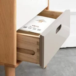 FURUIWUFENG Nightstand Wood Bedside Cabinet Simple Household Drawer Type Locker Living Room Bedroom Bedside Locker End Table -Safavieh Furniture 31w3uYhQTDL