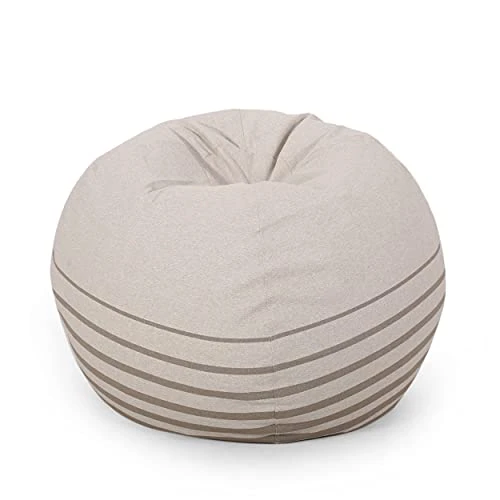 Christopher Knight Home Hudgeons 5 Foot Striped Bean Bag - Natural/Brown Stripes 1 Christopher Knight Home Hudgeons 5 Foot Striped Bean Bag - Natural/Brown Stripes