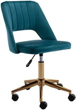 Velvet Desk Chair Swivel Home Office Task Chair Cute Vanity Chair With Wheels For Girls, Kids, Teens, Living Room, Office, Bedroom, Dressing Room, Blue 16 Velvet Desk Chair Swivel Home Office Task Chair Cute Vanity Chair With Wheels For Girls, Kids, Teens, Living Room, Office, Bedroom, Dressing Room, Blue -Safavieh Furniture 31xBSp8KDyL. AC