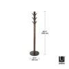 Umbra Flapper Coat Rack, Clothing Hanger, Umbrella Holder, And Hat Organizer, For Entryway, Walnut