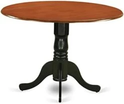 East West Furniture Modern DLT-BLK-TP Kitchen Table Round Tabletop And 42 X 29.5-Black Finish -Safavieh Furniture 31xWibIuGLL. AC