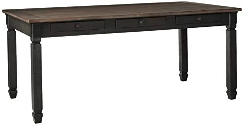 Signature Design By Ashley Tyler Creek Farmhouse Dining Table With Drawers, Seats Up To 6, Almost Black & Tyler Creek Modern Farmhouse Upholstered Dining Room Bench, Antique Black Finish 6 Signature Design By Ashley Tyler Creek Farmhouse Dining Table With Drawers, Seats Up To 6, Almost Black & Tyler Creek Modern Farmhouse Upholstered Dining Room Bench, Antique Black Finish - Image 6