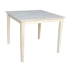 International Concepts Solid Wood Top Table, Unfinished