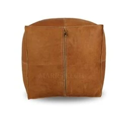 MARRAKESH STYLE Comfortable Leather Ottoman Pouf - Handmade Unstuffed Moroccan Pouf Cover - Square Pouf & Foot Rest Ottoman - Perfect For Living Rooms Bedrooms & Kids Room - Square Brown 14 MARRAKESH STYLE Comfortable Leather Ottoman Pouf - Handmade Unstuffed Moroccan Pouf Cover - Square Pouf & Foot Rest Ottoman - Perfect For Living Rooms Bedrooms & Kids Room - Square Brown -Safavieh Furniture 31xrAkfbsHL