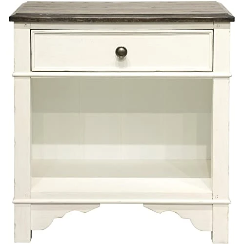 Riverside Furniture Grand Haven 1 Drawer Wood Nightstand White And Charcoal 2 Riverside Furniture Grand Haven 1 Drawer Wood Nightstand White And Charcoal - Image 2