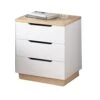 DITUDO Nightstands White Bedside Table With 3 Drawers, Bedroom Nightstand Bedside Cabinet Storage Cabinet Entrance Or Living Room (Color : B, Size : 40 * 34 * 59m)