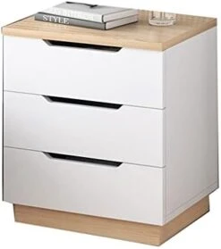DITUDO Nightstands White Bedside Table With 3 Drawers, Bedroom Nightstand Bedside Cabinet Storage Cabinet Entrance Or Living Room (Color : B, Size : 40 * 34 * 59m) -Safavieh Furniture 31yEwlTWH6L. AC