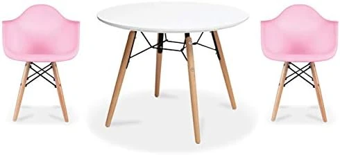 2xhome - Kids Size Plastic Toddler Armchairs With Natural Wooden Dowel Legs And White Round Table, Black (3 Piece Set) 14 2xhome - Kids Size Plastic Toddler Armchairs With Natural Wooden Dowel Legs And White Round Table, Black (3 Piece Set) - Image 14