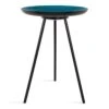 Kate And Laurel Laranya Modern Side Table, 15" X 15" X 22.5", Teal And Black, Chic Minimalist End Table