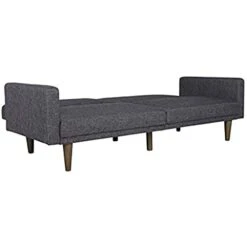 DANN Convertible Futon Couch Bed With Linen Upholstery And Wood Legs - Grey -Safavieh Furniture 31yigc170QL 1