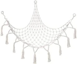 D-GROEE Stuffed Animal Toy Hammock Storage Hammock With Tassel Handmade Cotton Rope Corner Hanging Stuffed Animal Toy Organizer Net Bag Home Decor Purple -Safavieh Furniture 31z2bonNzjL. AC