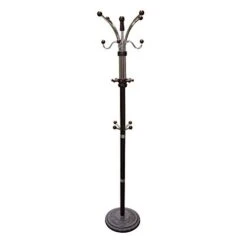 Ore International Metal/Wood Coat Rack, 73", Espresso